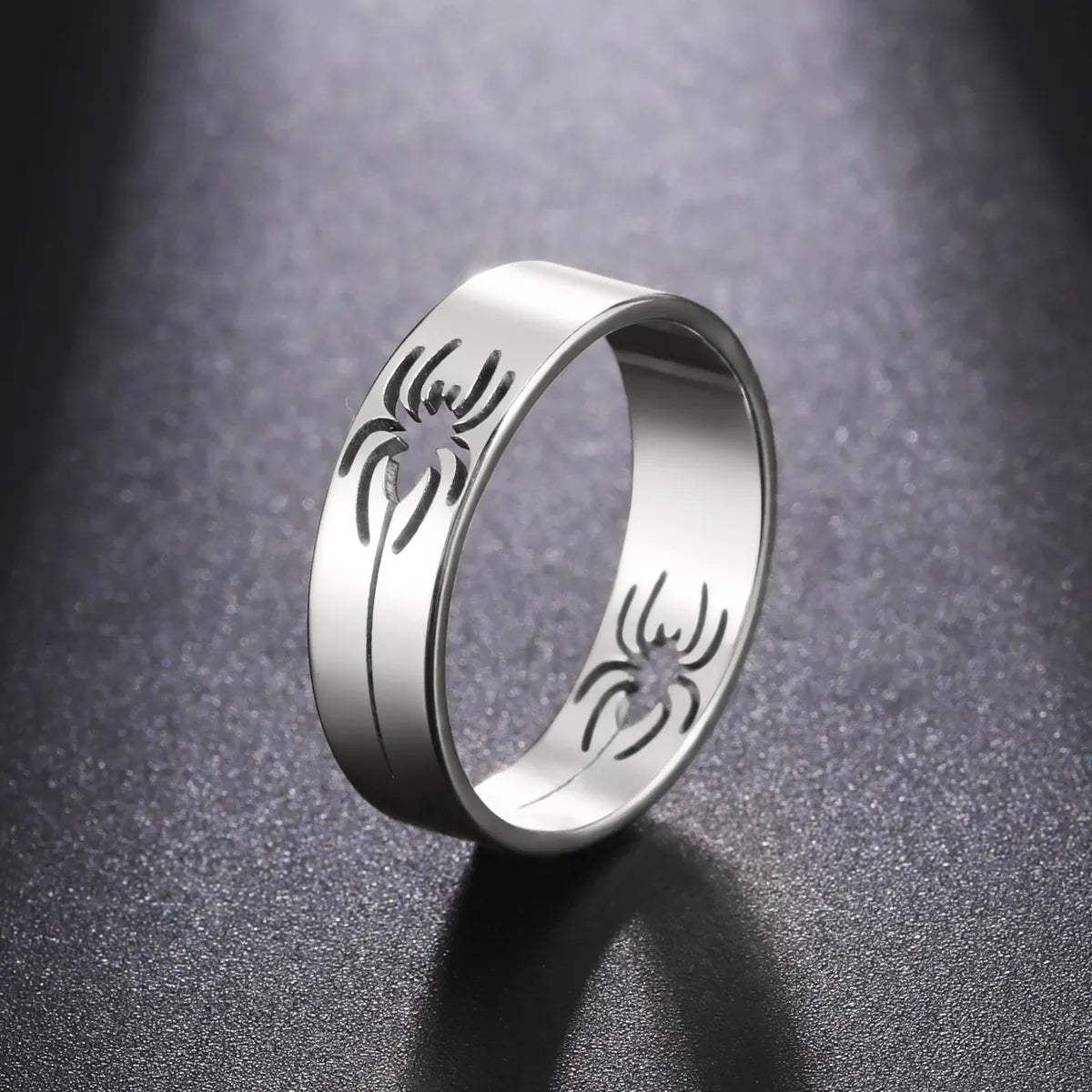 Handmade Promise Ring-Casual Simple Style Spider Stainless Steel Plating Unisex Rings