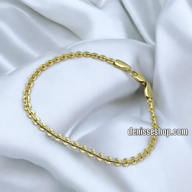 Heart Charm Bracelet-14K GOLD BRACELET BR633