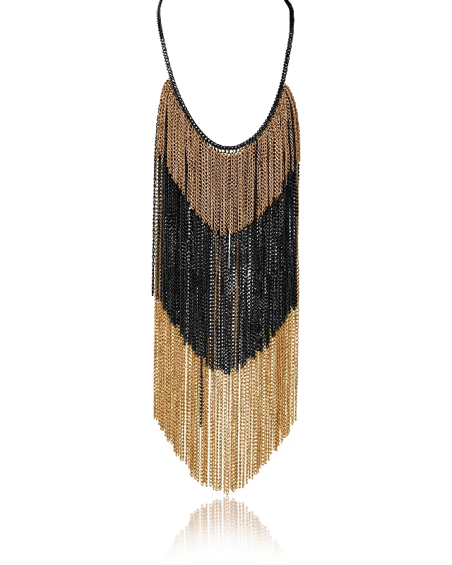 Minimalist Necklace for Women-Fringe Statement Necklace