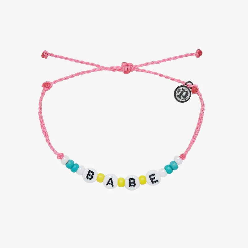 Custom Diamond Bracelet-Babe Alphabet Bead Bracelet