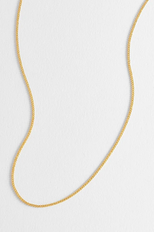 Classic Beaded Necklace-Curb Chain