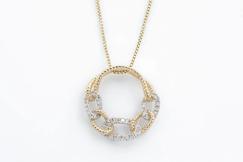 Luxury Gold Necklace-Diamond Chain Circle Necklace