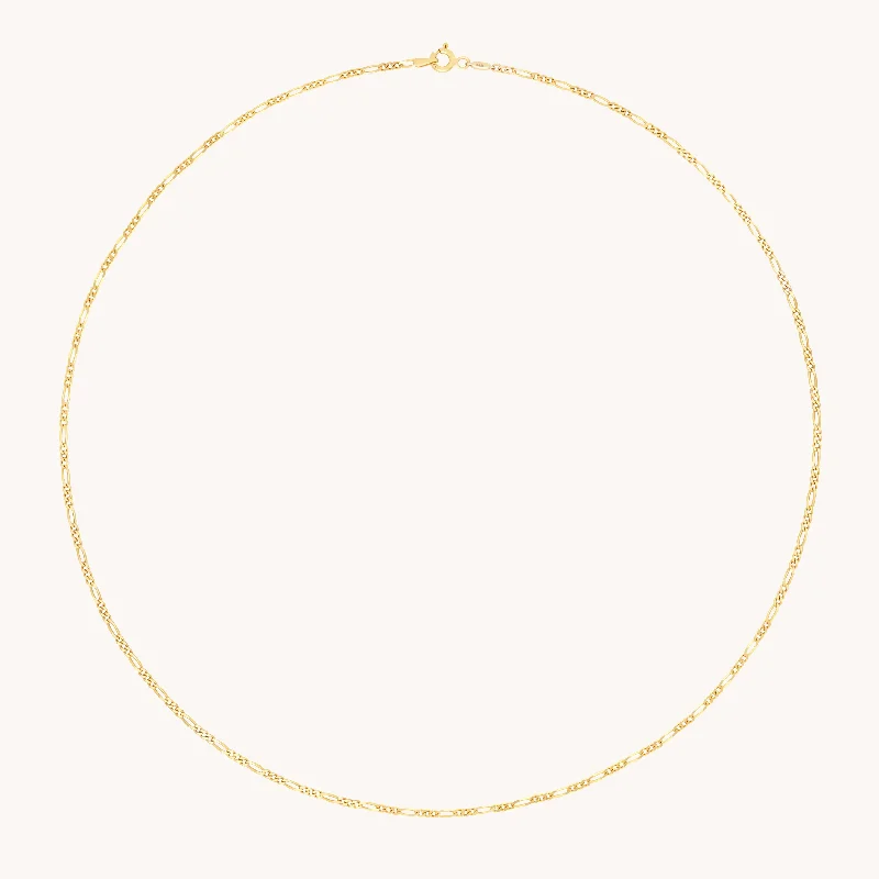 Artistic Silver Necklace-Soho Chain Necklace in Solid Gold