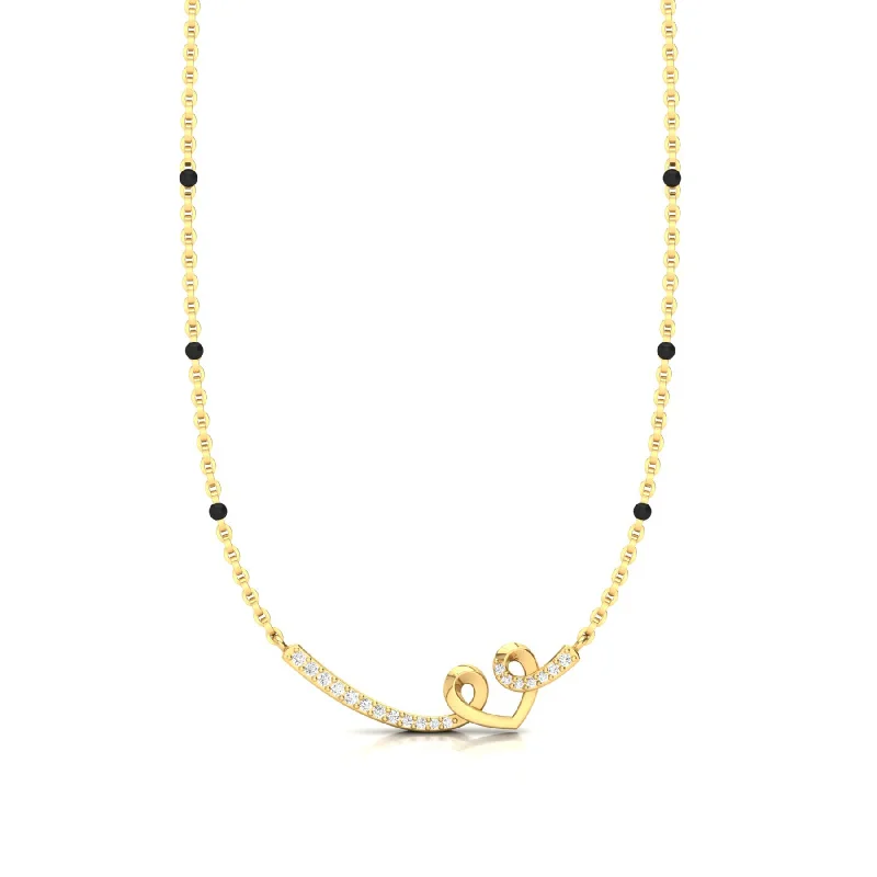 Statement Heart Necklace-Love Unseen Gold Necklace with Lab Grown Diamonds