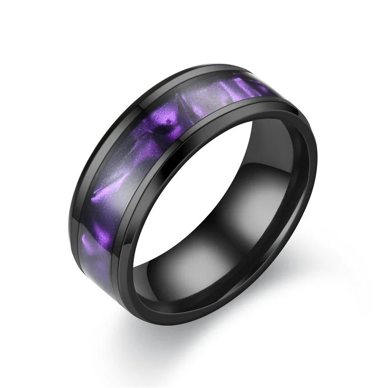 8mm Black Purple Shell