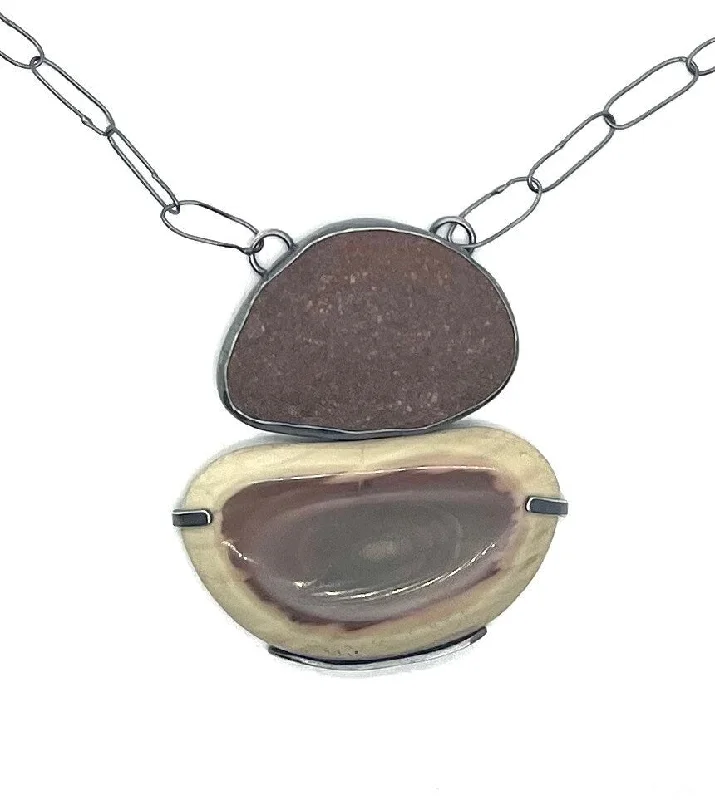 Bright Gold Necklace-Rock and Imperial Jasper Necklace