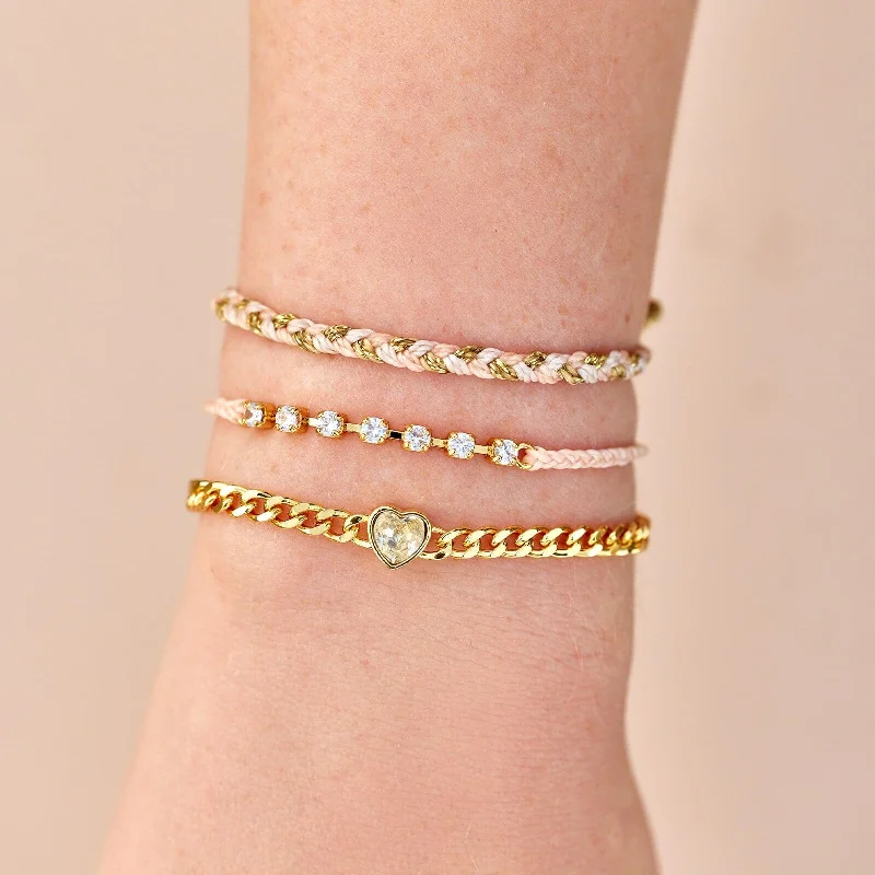 Gold Leaf Bracelet-The Heart Sparkle Pack