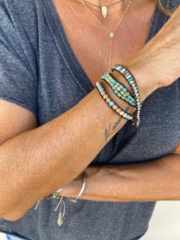 Adjustable Gemstone Bracelet-Exuma Wrap Bracelet