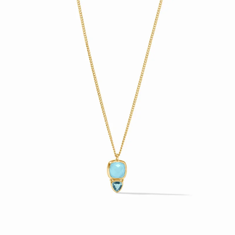 Custom Charm Pendant Necklace-Aquitaine Duo Delicate Necklace