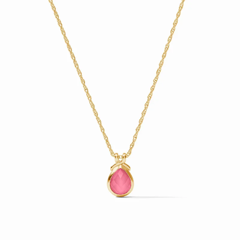 Customizable Gold Necklace-The Pink Delicate Necklace