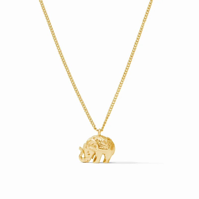 Gold Twist Necklace-Elephant Delicate Necklace