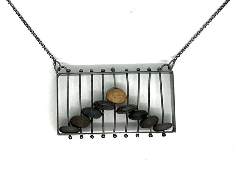 Custom Charm Pendant Necklace-Abacus Rock Necklace