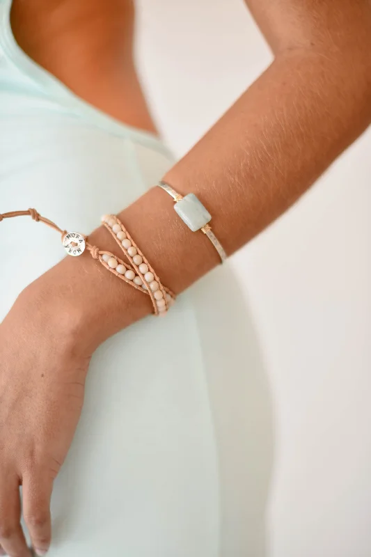 Classic Silver Bangle Bracelet-Beach Bracelet