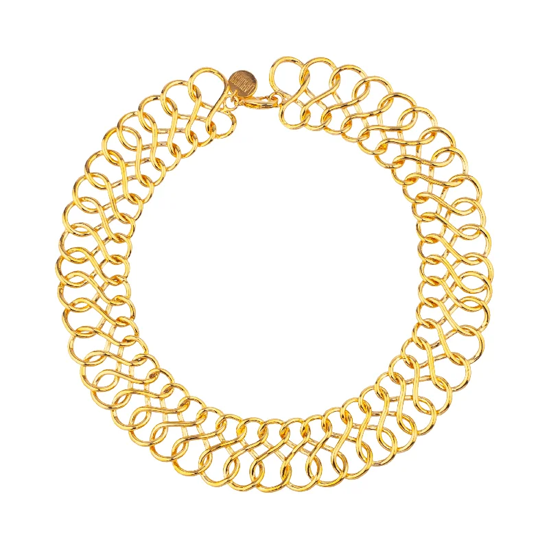 Gold Infinity Necklace-TANK TRACK NECKLACE