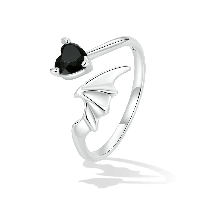 Little Devil Heart-Shaped Open Ring