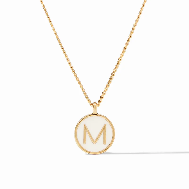 Personalized Diamond Necklace-Monogram Solitaire Necklace