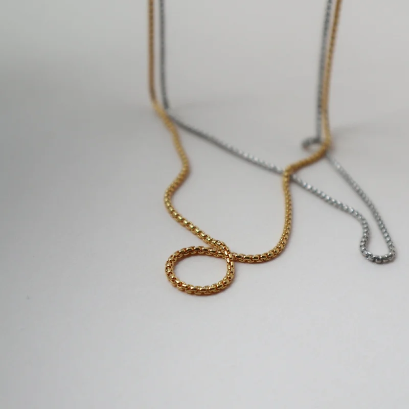 Custom Gold Necklace-'Riley' Box Chain