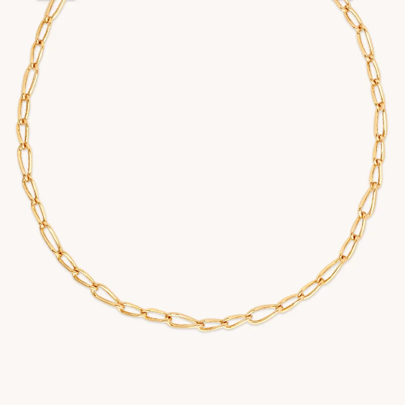 Heart Shaped Necklace-Infinite Chain Necklace in Gold