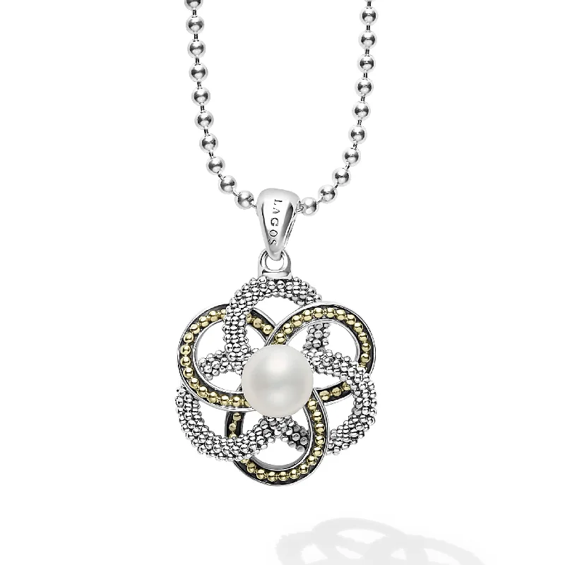 Butterfly Pendant Necklace-Love Knot Pearl Love Knot Pendant Necklace