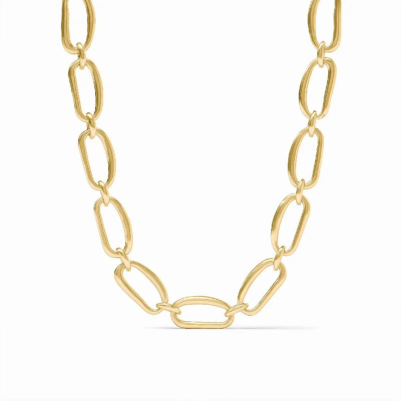 Chunky Chain Necklace-Wave Link Necklace