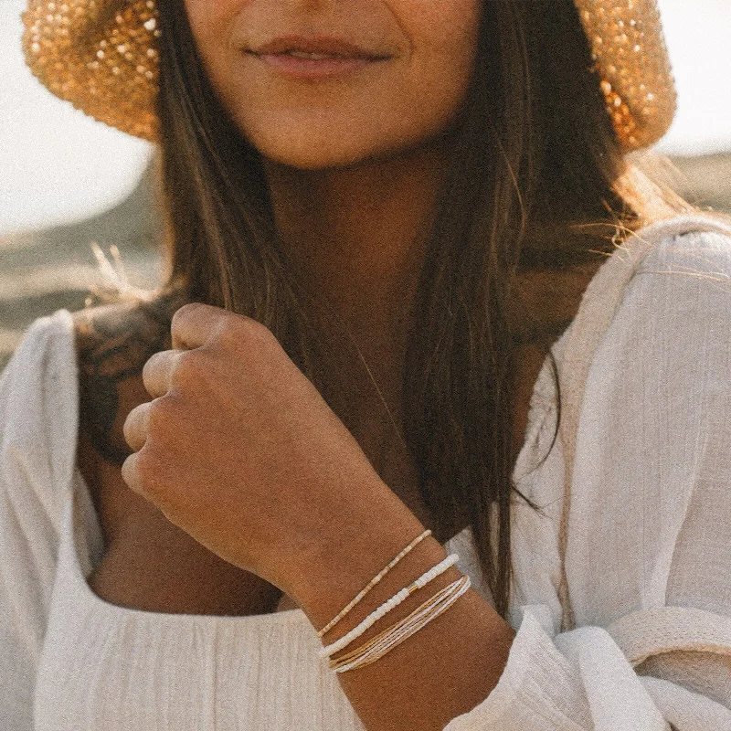 Minimalist Gold Bracelet-Riviera Stack