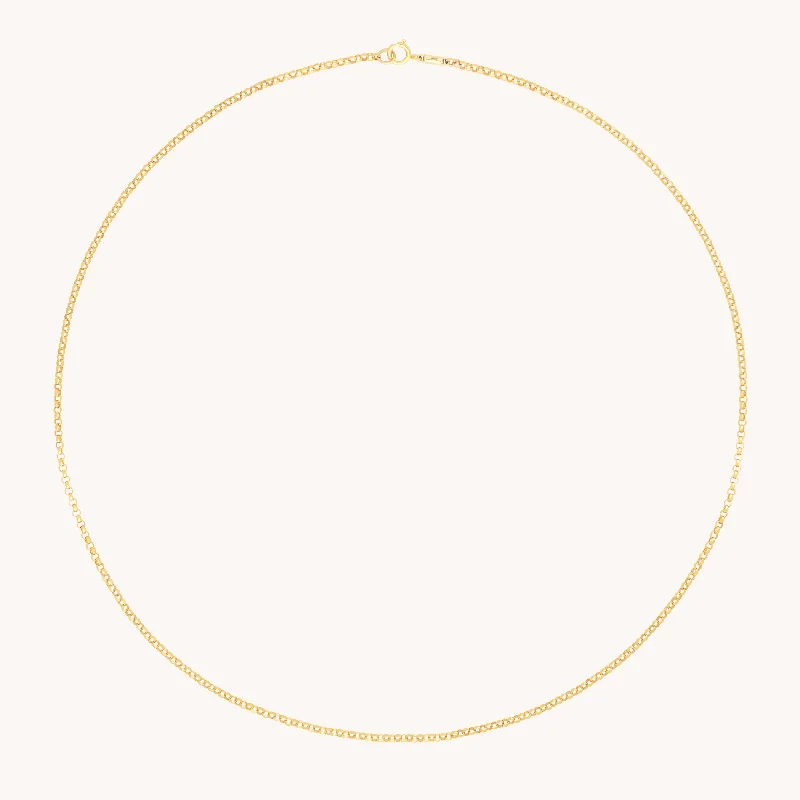 Vintage Gold Necklace-Chelsea Chain Necklace in Solid Gold