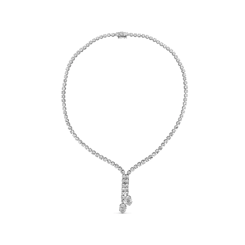 Simple Opal Necklace-20.72 TW Diamond Necklace