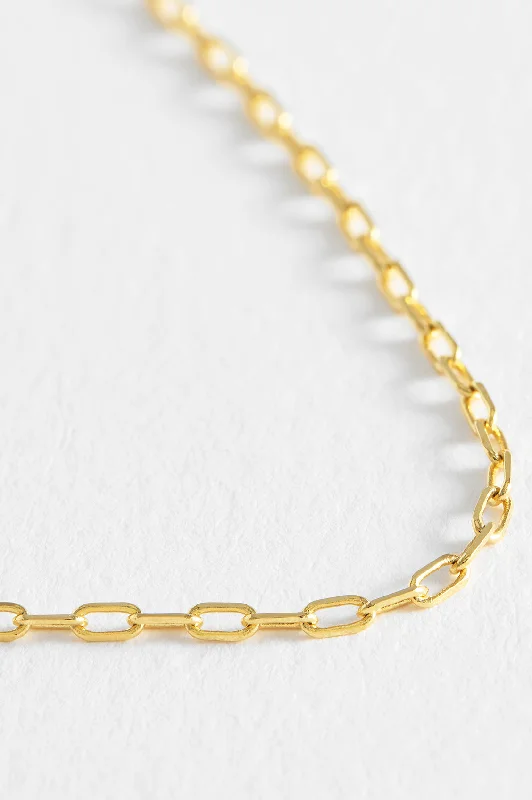 Adjustable Gold Necklace-Oval Chain