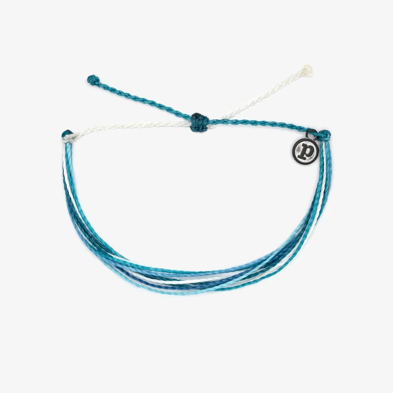 Women's Leather Bangle Bracelet-World Water Day Bracelet