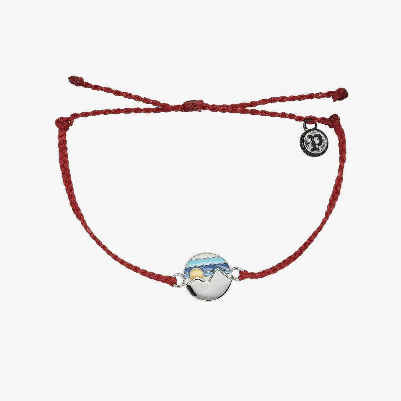 Dainty Birthstone Bracelet-Twin Peaks Charm