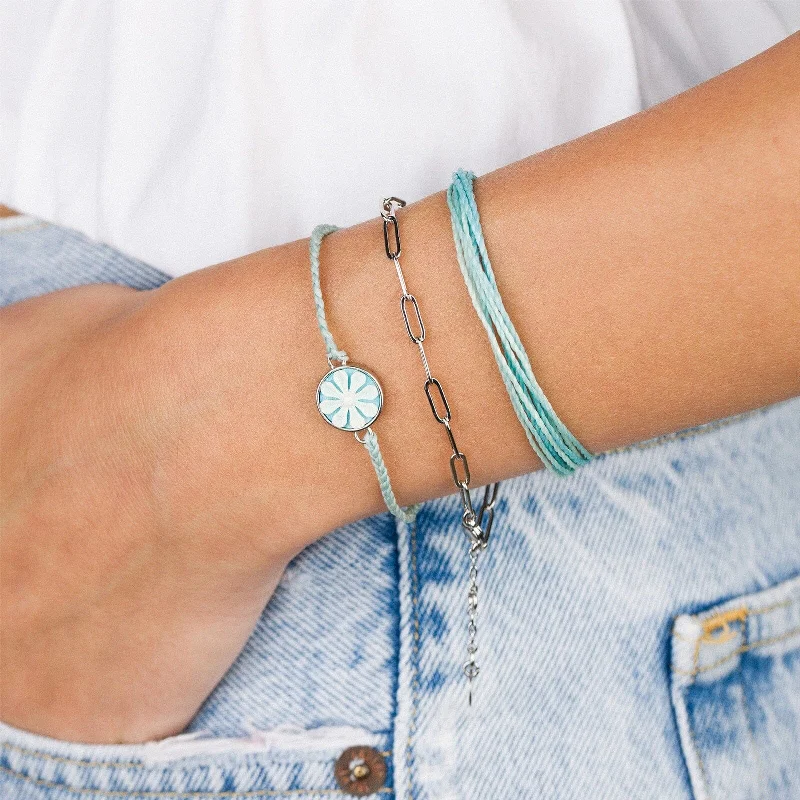 Simple Leather Bangle Bracelet-Coastal Cloud Pack